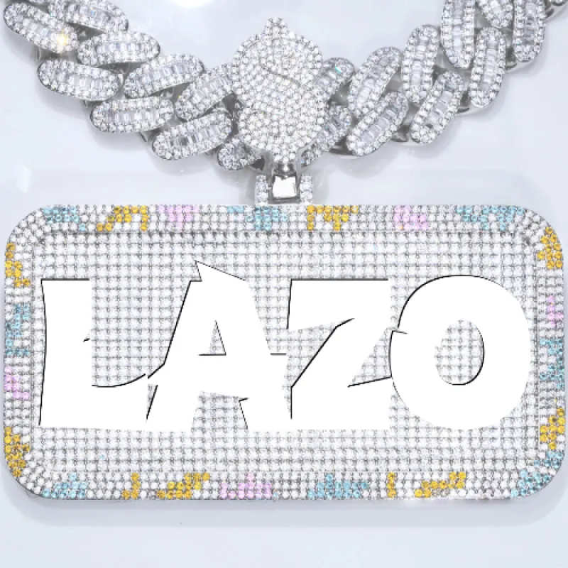 CUSTOM LETTER NECKLACE 3D COLORFUL SQUARE sold by The GUU Shop