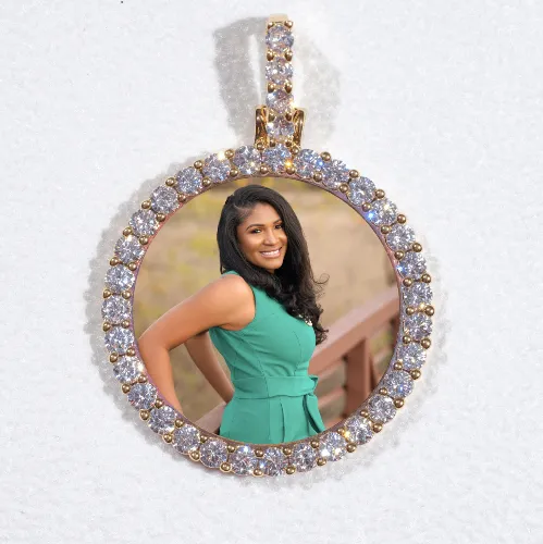 3D CIRCLE CUSTOM PICTURE PENDANT SMALL SIZE sold by The GUU Shop