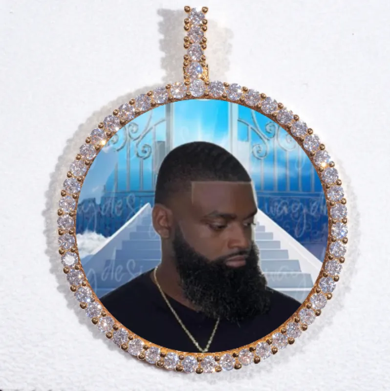 LARGE 3D CIRCLE CUSTOM PICTURE PENDANT sold by The GUU Shop
