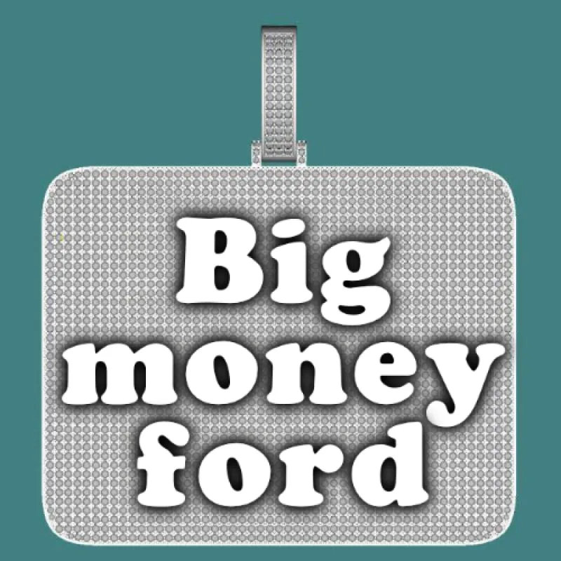 CUSTOM LETTER NECKLACE 3D BIG SQUARE sold by The GUU Shop