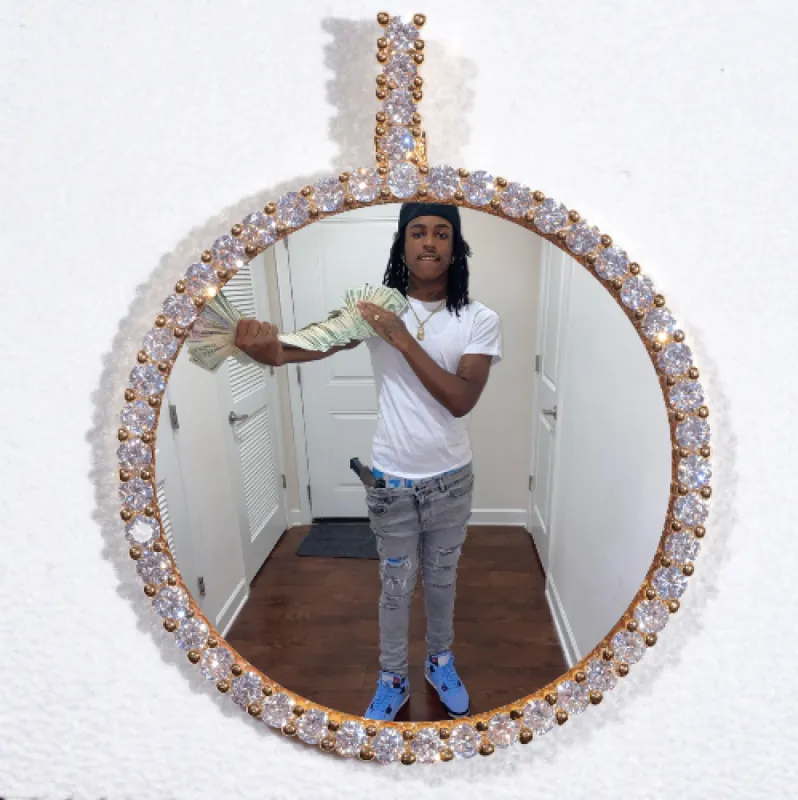 LARGE 3D CIRCLE CUSTOM PICTURE PENDANT sold by The GUU Shop