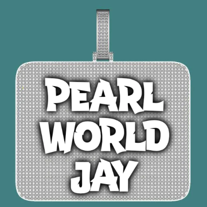 CUSTOM LETTER NECKLACE 3D BIG SQUARE sold by The GUU Shop