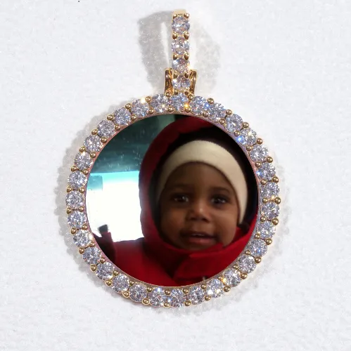 3D CIRCLE CUSTOM PICTURE PENDANT SMALL SIZE sold by The GUU Shop