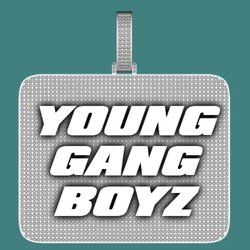 CUSTOM LETTER NECKLACE 3D BIG SQUARE sold by The GUU Shop