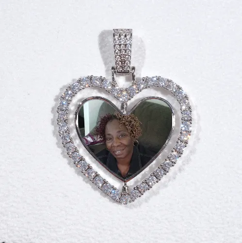 3D Spinning 2-Faced Heart Custom Picture Pendant sold by The GUU Shop