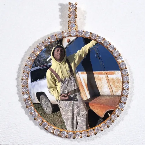 LARGE 3D CIRCLE CUSTOM PICTURE PENDANT sold by The GUU Shop