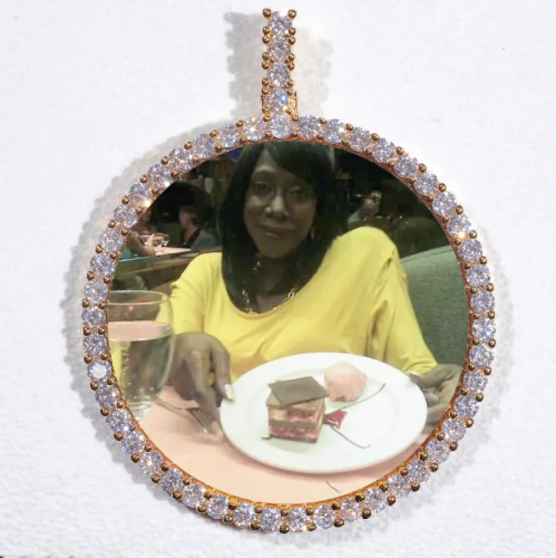 LARGE 3D CIRCLE CUSTOM PICTURE PENDANT sold by The GUU Shop