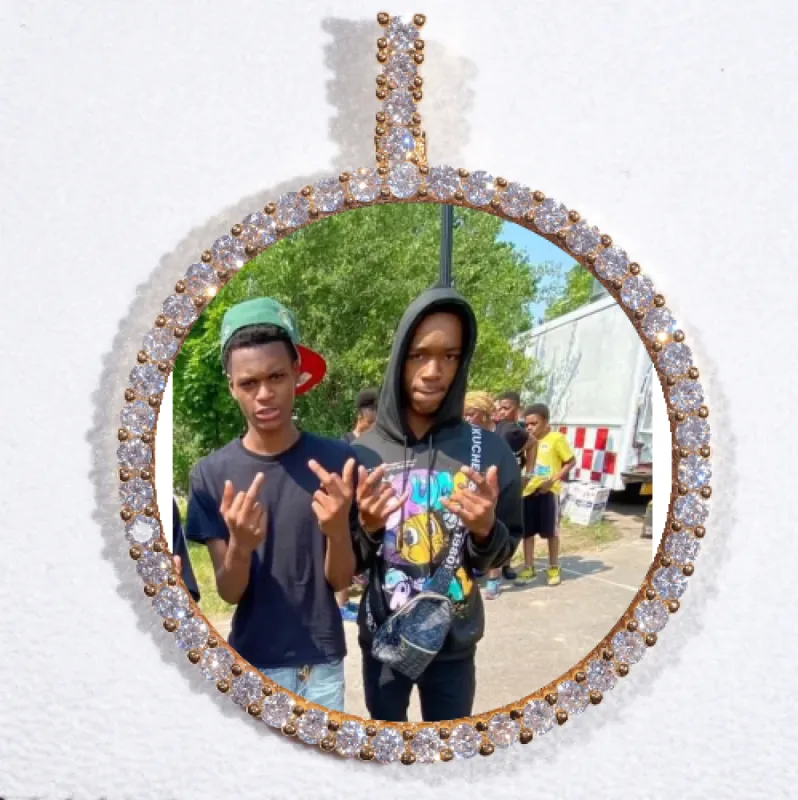 LARGE 3D CIRCLE CUSTOM PICTURE PENDANT sold by The GUU Shop