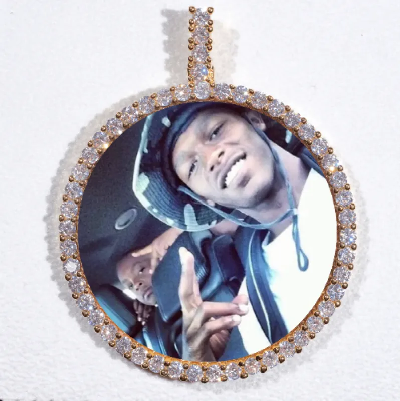 LARGE 3D CIRCLE CUSTOM PICTURE PENDANT sold by The GUU Shop