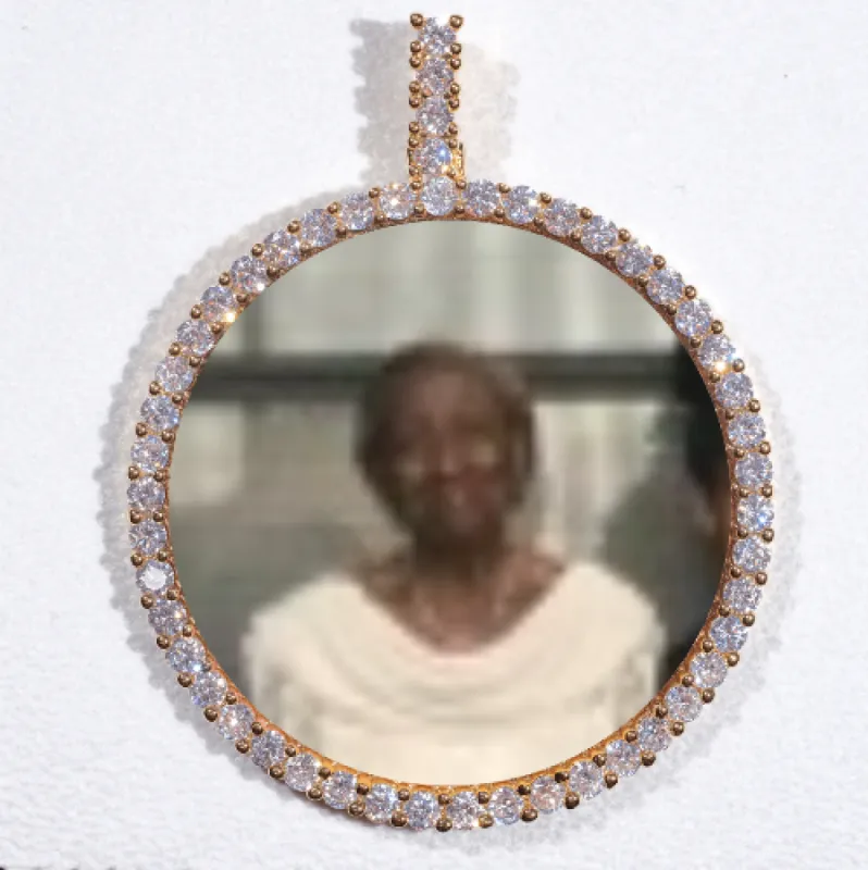 LARGE 3D CIRCLE CUSTOM PICTURE PENDANT sold by The GUU Shop