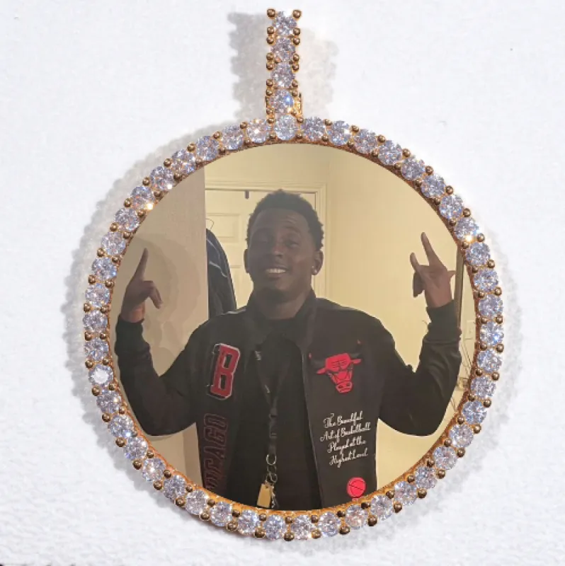 LARGE 3D CIRCLE CUSTOM PICTURE PENDANT sold by The GUU Shop