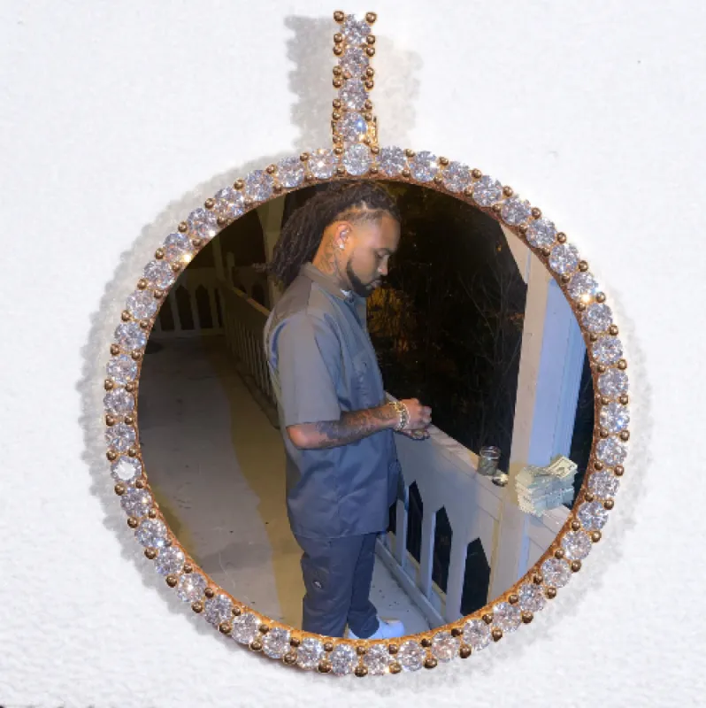 LARGE 3D CIRCLE CUSTOM PICTURE PENDANT sold by The GUU Shop