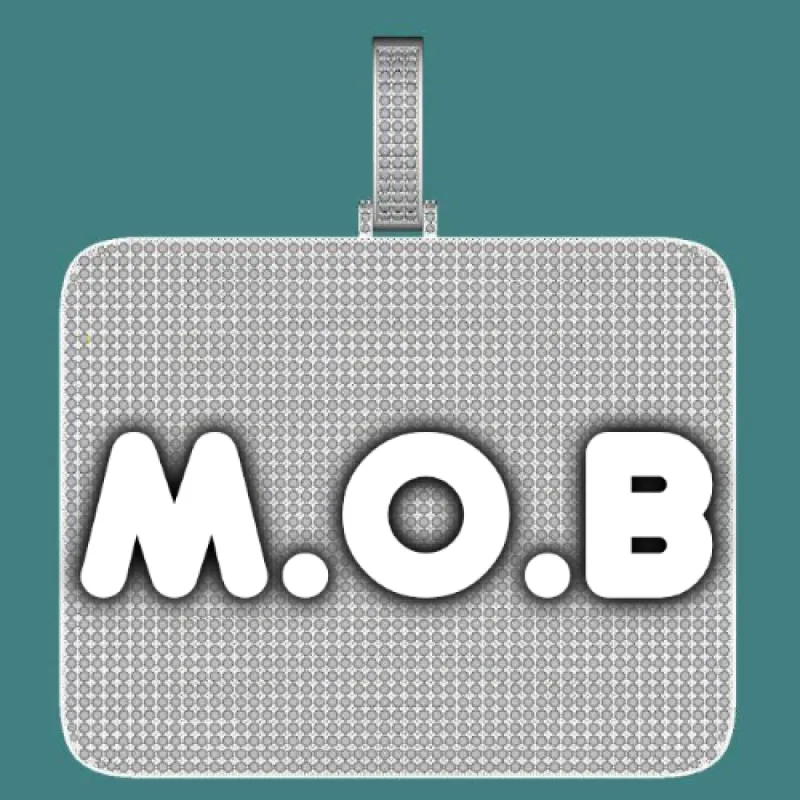 CUSTOM LETTER NECKLACE 3D BIG SQUARE sold by The GUU Shop