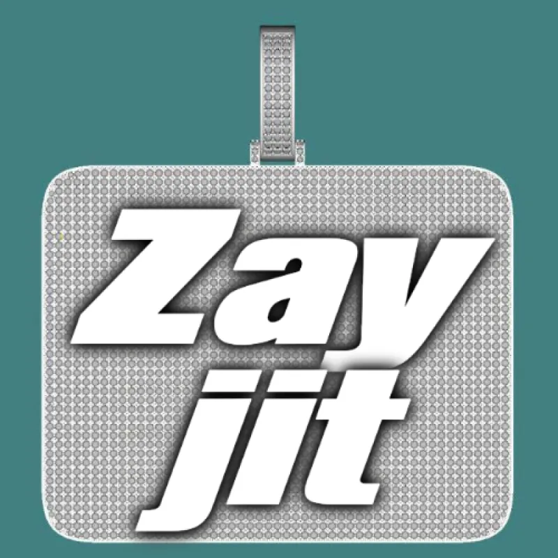 CUSTOM LETTER NECKLACE 3D BIG SQUARE sold by The GUU Shop