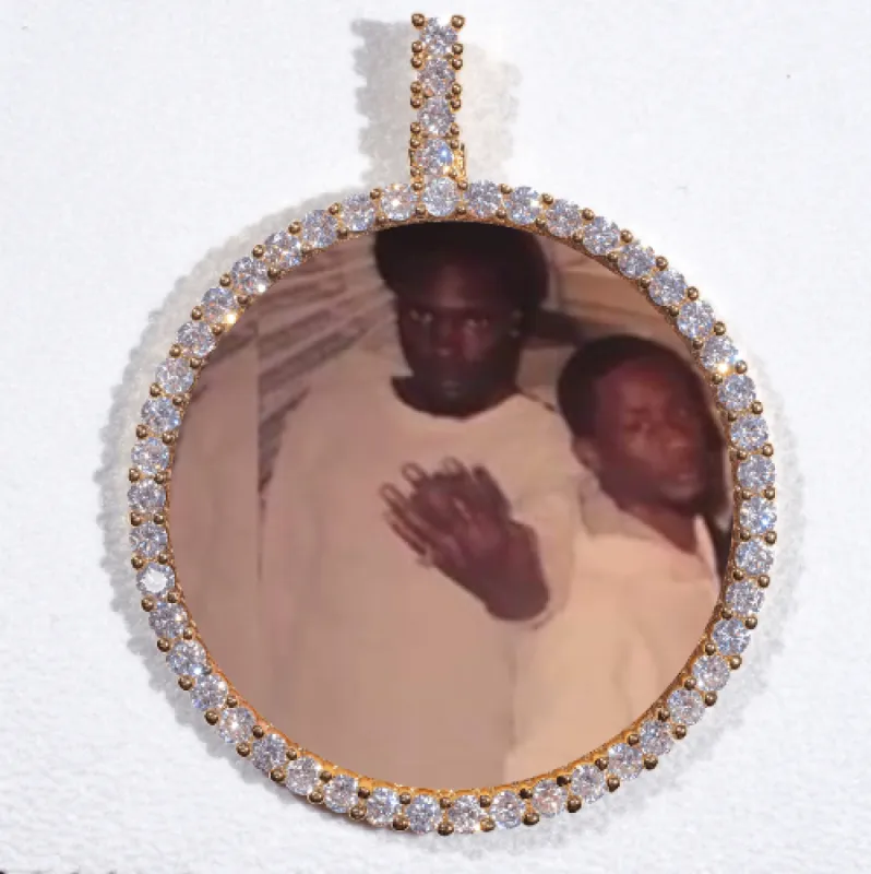 LARGE 3D CIRCLE CUSTOM PICTURE PENDANT sold by The GUU Shop