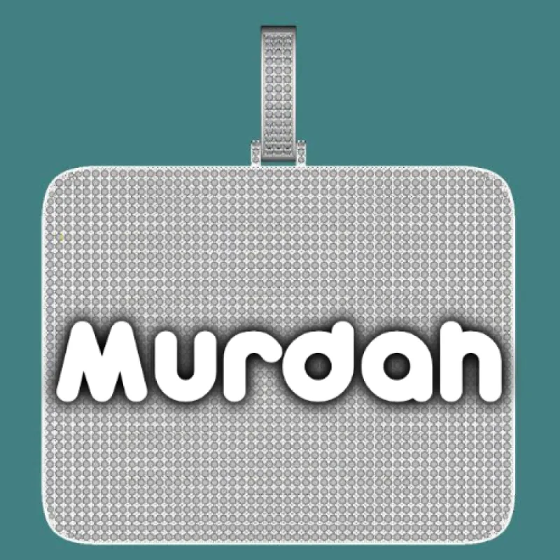 CUSTOM LETTER NECKLACE 3D BIG SQUARE sold by The GUU Shop