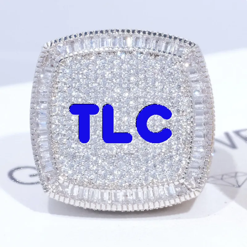 CUSTOM LETTER 3D ICED RING sold by The GUU Shop