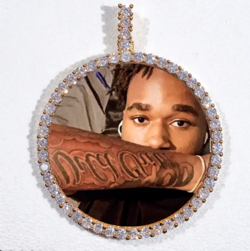 LARGE 3D CIRCLE CUSTOM PICTURE PENDANT sold by The GUU Shop