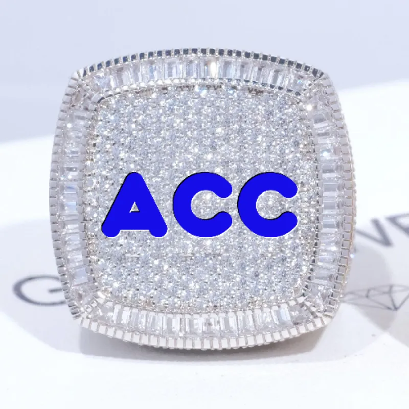 CUSTOM LETTER 3D ICED RING sold by The GUU Shop