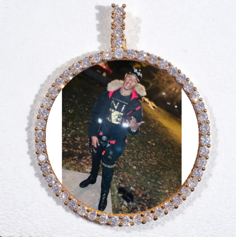 LARGE 3D CIRCLE CUSTOM PICTURE PENDANT sold by The GUU Shop