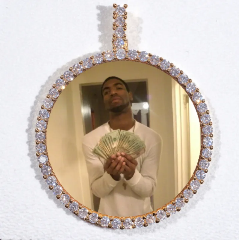 LARGE 3D CIRCLE CUSTOM PICTURE PENDANT sold by The GUU Shop