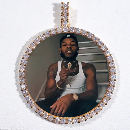 LARGE 3D CIRCLE CUSTOM PICTURE PENDANT sold by The GUU Shop