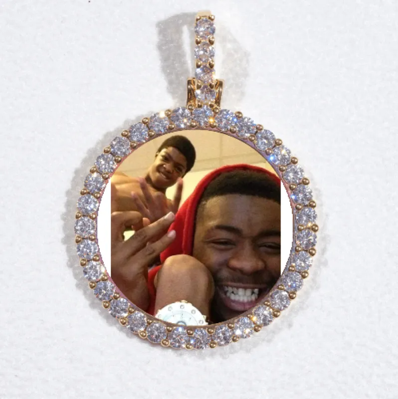 3D CIRCLE CUSTOM PICTURE PENDANT SMALL SIZE sold by The GUU Shop