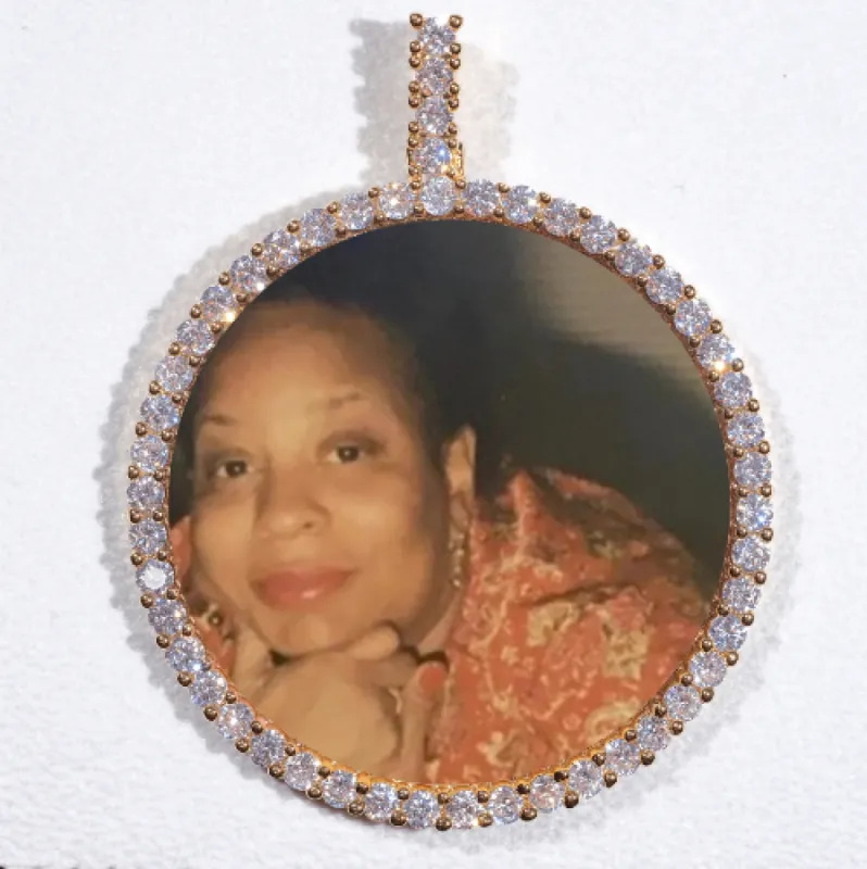 LARGE 3D CIRCLE CUSTOM PICTURE PENDANT sold by The GUU Shop