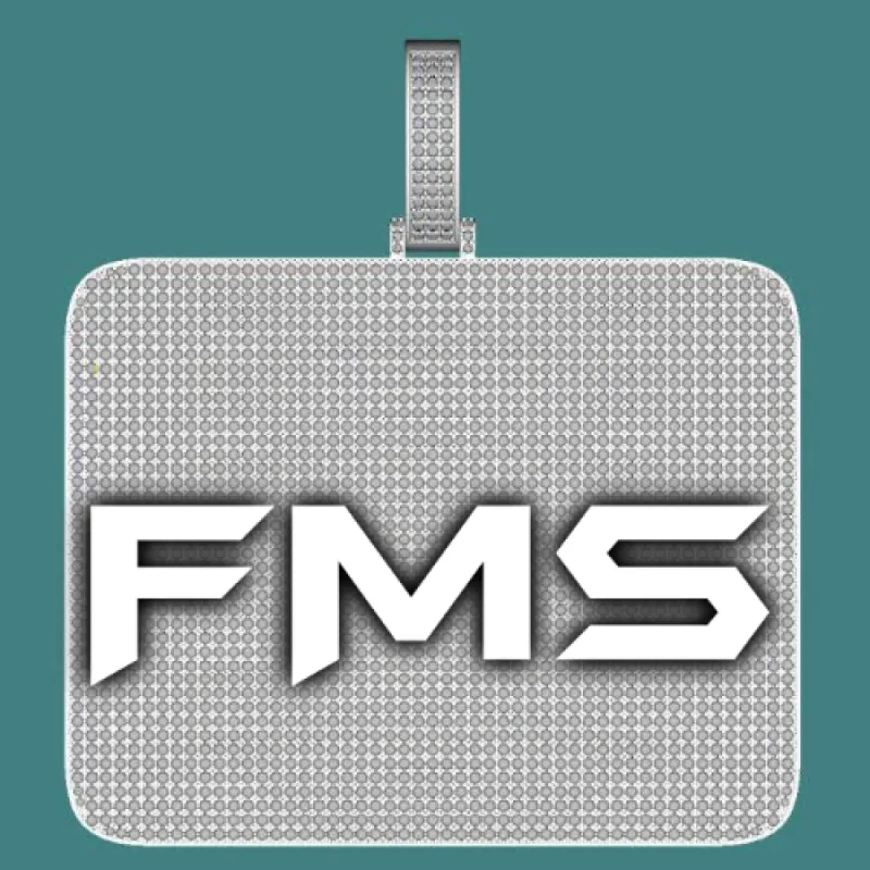 CUSTOM LETTER NECKLACE 3D BIG SQUARE sold by The GUU Shop