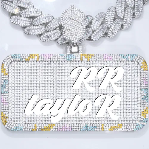 CUSTOM LETTER NECKLACE 3D COLORFUL SQUARE sold by The GUU Shop