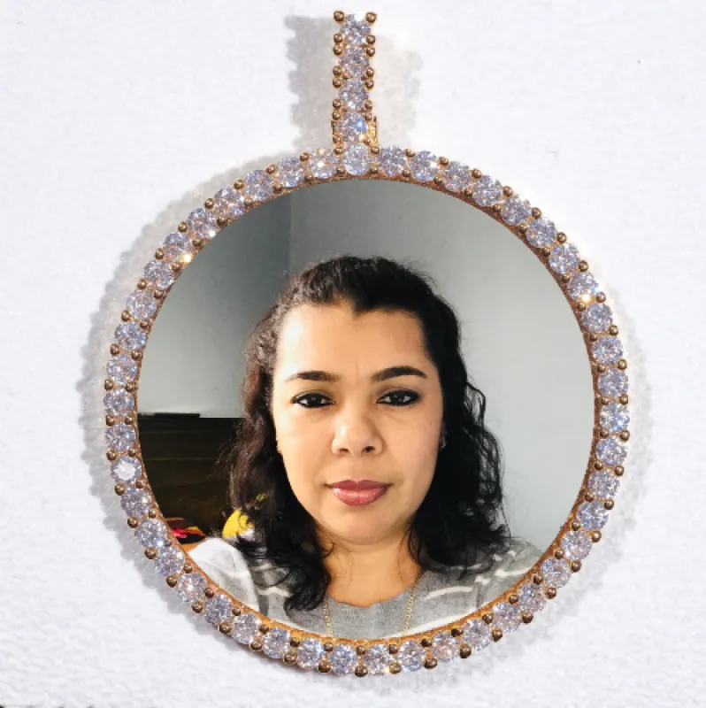 LARGE 3D CIRCLE CUSTOM PICTURE PENDANT sold by The GUU Shop