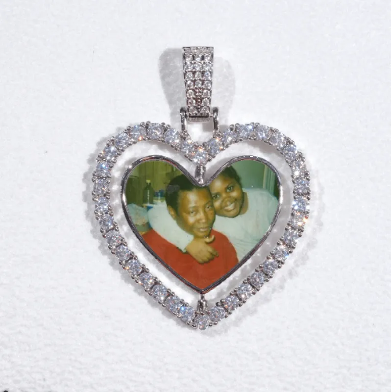 3D Spinning 2-Faced Heart Custom Picture Pendant sold by The GUU Shop