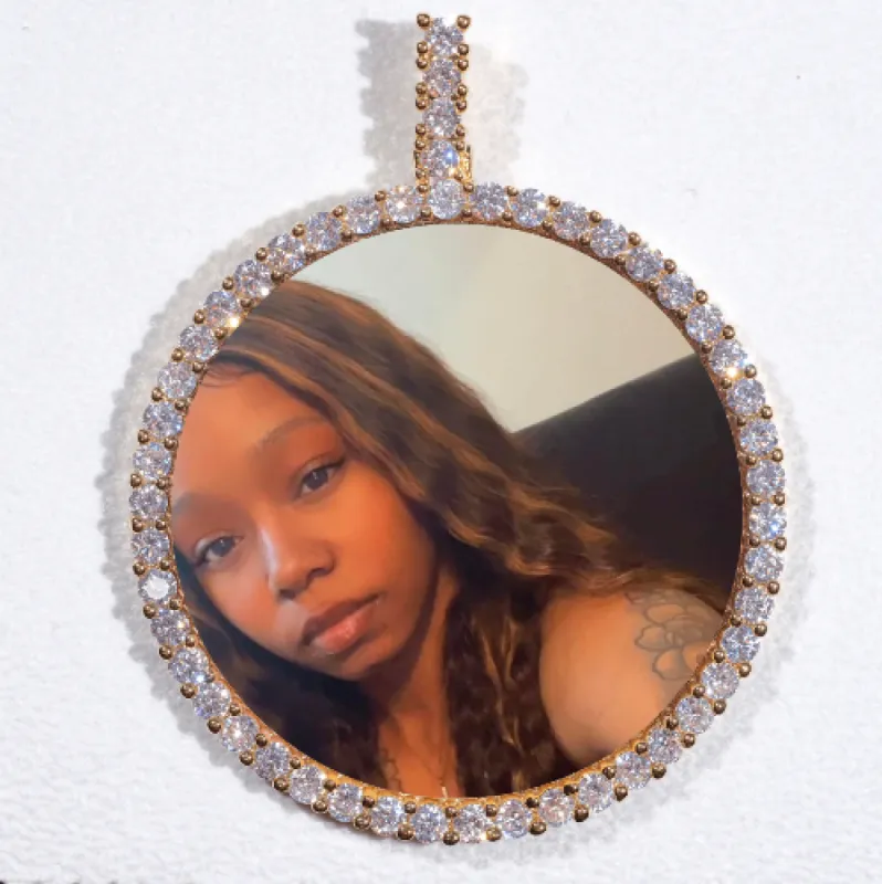 LARGE 3D CIRCLE CUSTOM PICTURE PENDANT sold by The GUU Shop