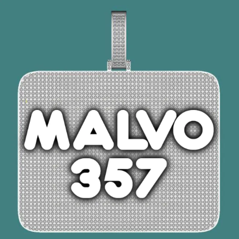 CUSTOM LETTER NECKLACE 3D BIG SQUARE sold by The GUU Shop