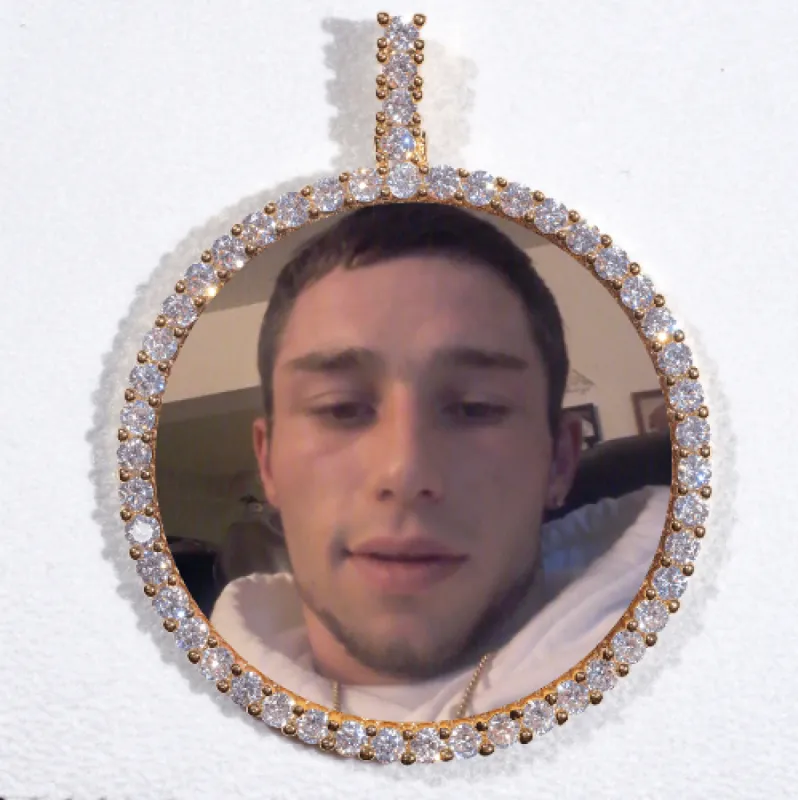 LARGE 3D CIRCLE CUSTOM PICTURE PENDANT sold by The GUU Shop