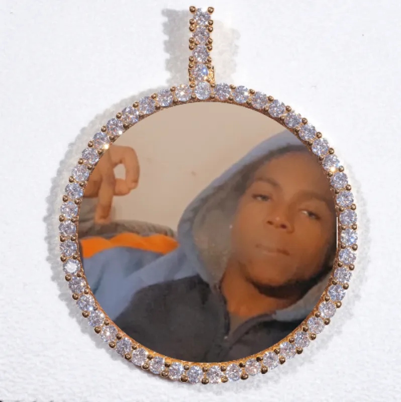 LARGE 3D CIRCLE CUSTOM PICTURE PENDANT sold by The GUU Shop