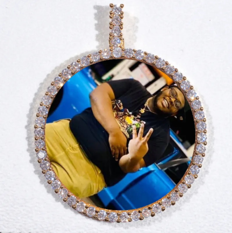 LARGE 3D CIRCLE CUSTOM PICTURE PENDANT sold by The GUU Shop