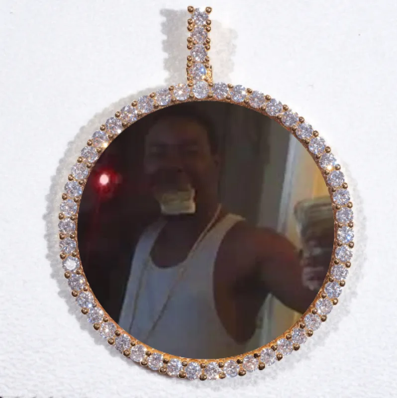 LARGE 3D CIRCLE CUSTOM PICTURE PENDANT sold by The GUU Shop