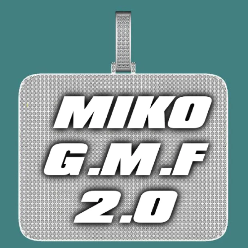 CUSTOM LETTER NECKLACE 3D BIG SQUARE sold by The GUU Shop