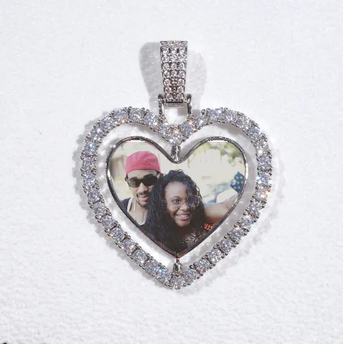 3D Spinning 2-Faced Heart Custom Picture Pendant sold by The GUU Shop