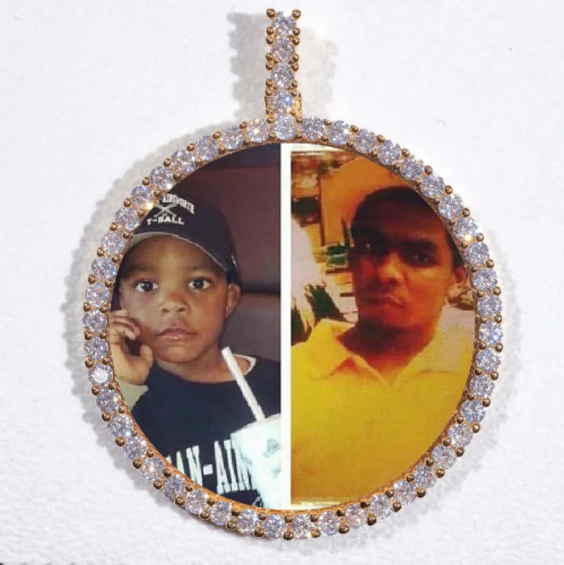 LARGE 3D CIRCLE CUSTOM PICTURE PENDANT sold by The GUU Shop