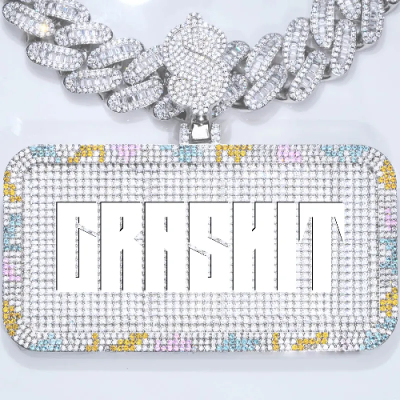 CUSTOM LETTER NECKLACE 3D COLORFUL SQUARE sold by The GUU Shop