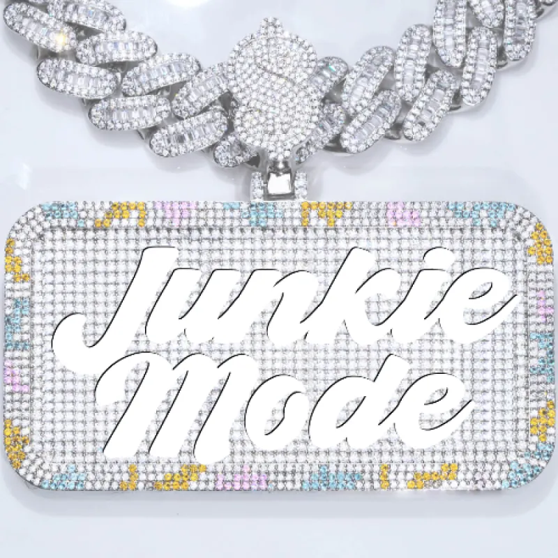 CUSTOM LETTER NECKLACE 3D COLORFUL SQUARE sold by The GUU Shop