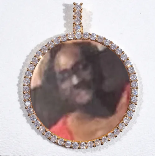 LARGE 3D CIRCLE CUSTOM PICTURE PENDANT sold by The GUU Shop