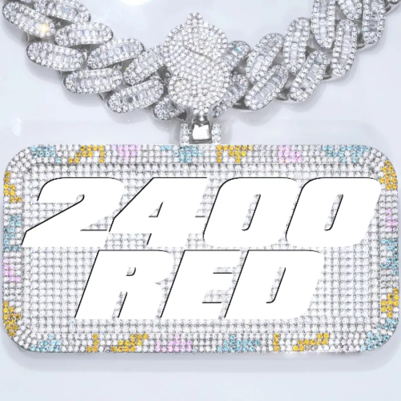 CUSTOM LETTER NECKLACE 3D COLORFUL SQUARE sold by The GUU Shop