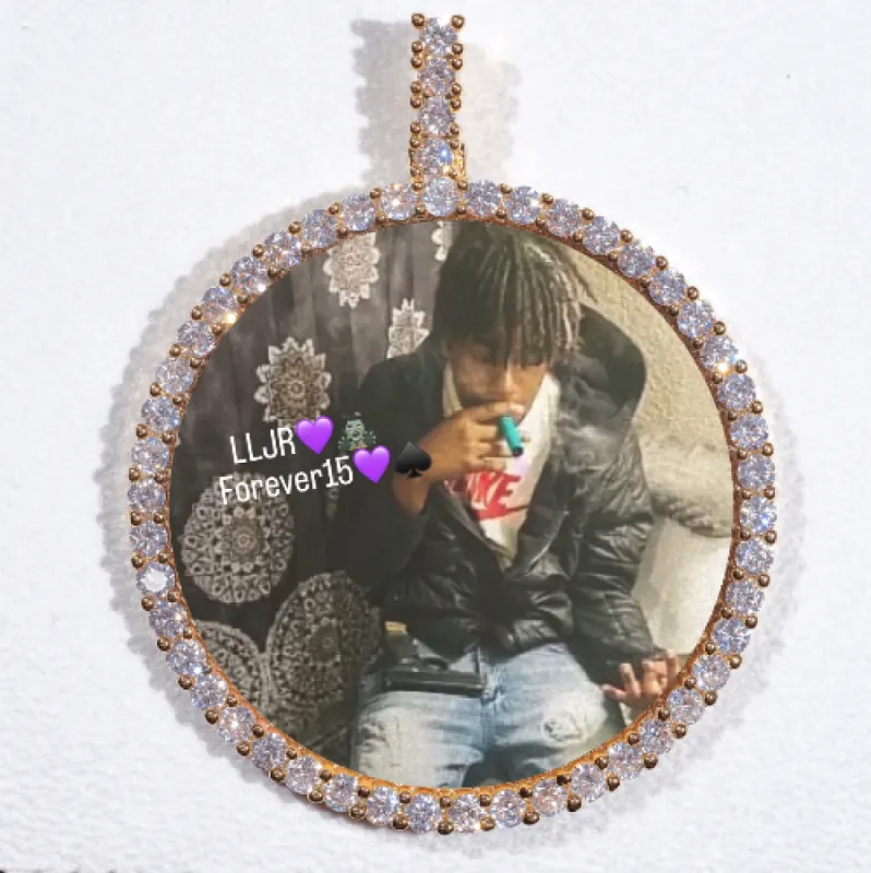 LARGE 3D CIRCLE CUSTOM PICTURE PENDANT sold by The GUU Shop