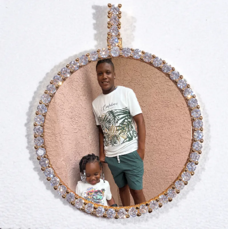 LARGE 3D CIRCLE CUSTOM PICTURE PENDANT sold by The GUU Shop