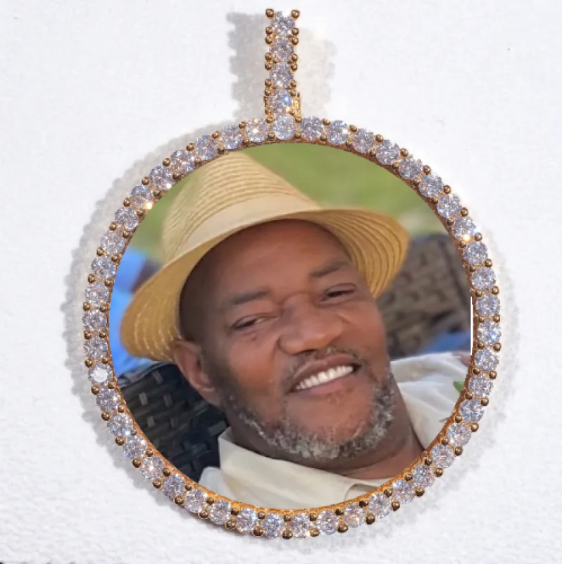 LARGE 3D CIRCLE CUSTOM PICTURE PENDANT sold by The GUU Shop