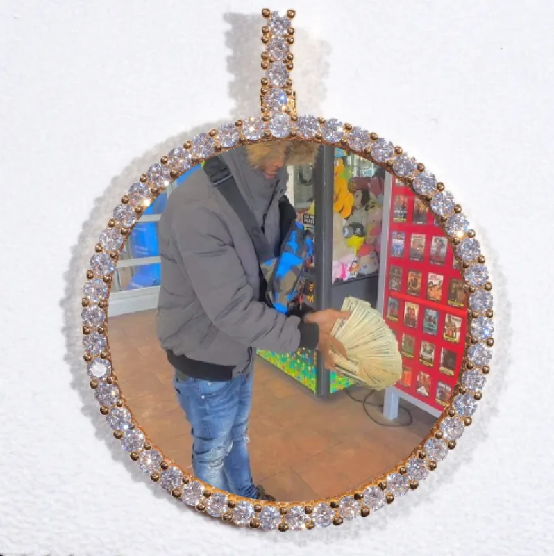 LARGE 3D CIRCLE CUSTOM PICTURE PENDANT sold by The GUU Shop