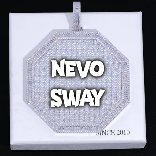 CUSTOM LETTER NECKLACE 3D BIG OCTAGON sold by The GUU Shop